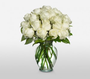 Long Stem Pure White Easter Roses