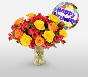 Happy Birthday Sunset Bouquet