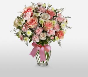 Cotton Candy Elegant Bouquet of Mixed Flowers