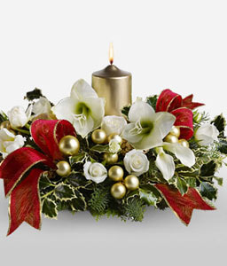 Gilded Christmas Centerpiece