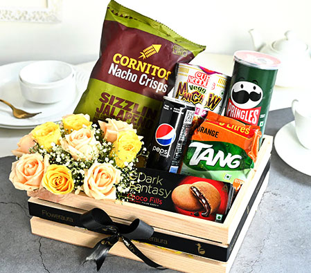 Floral Crunchy Delight Hamper