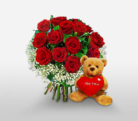 bear rose bouquet